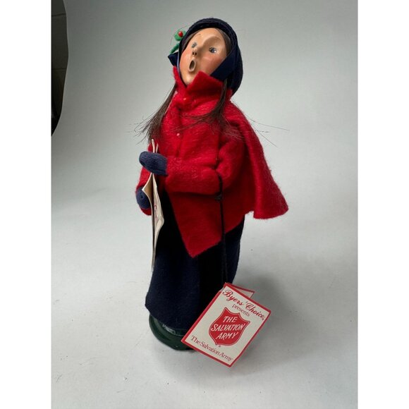 Byers' Choice 1995 Salvation Army Caroler Girl with War Cries Newspapers Bright - Picture 8 of 16